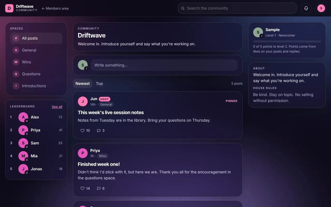 The community for Driftwave