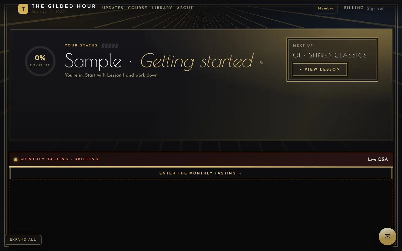 The course for The Gilded Hour