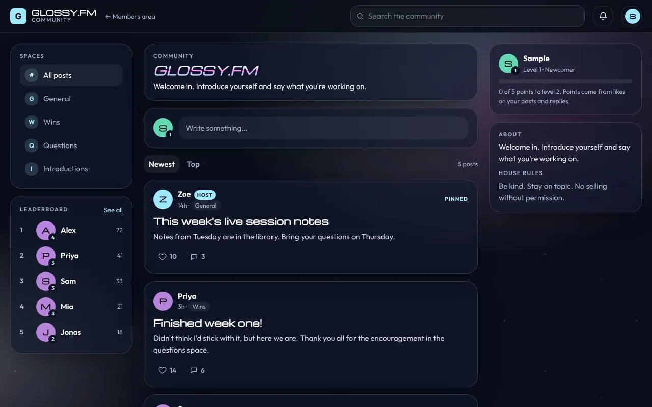 The community for GLOSSY.FM