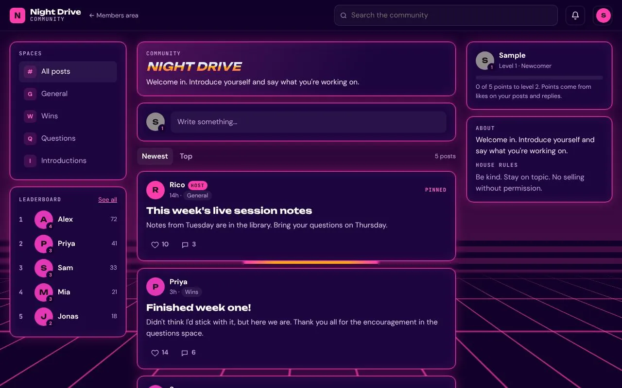 The community for Night Drive
