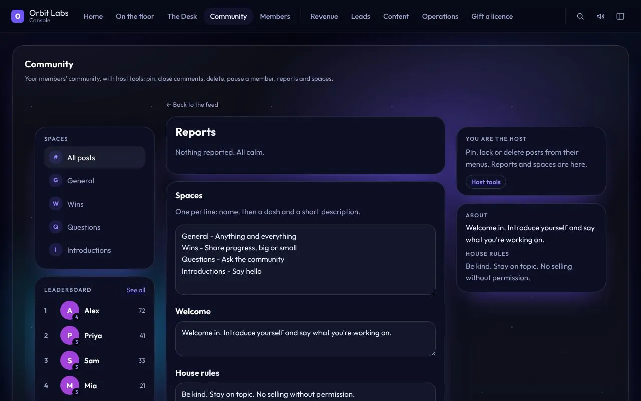 Console: the community for Orbit Labs