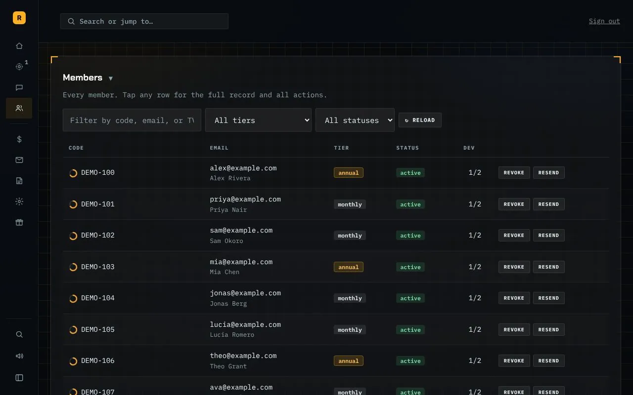 Console: members for Relay