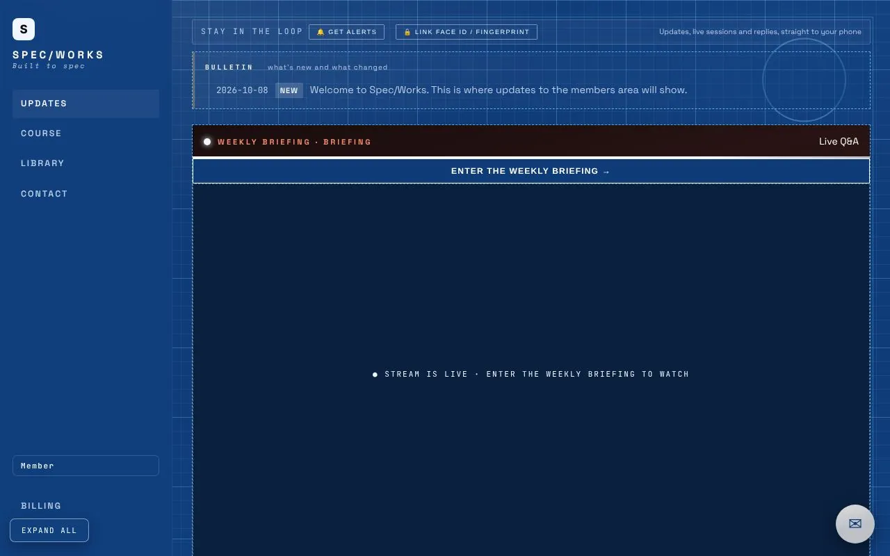 The course for Spec/Works