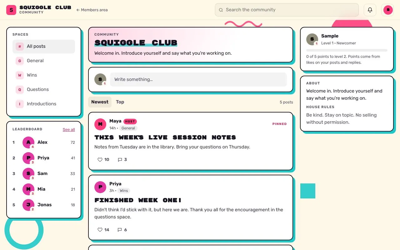 The community for Squiggle Club