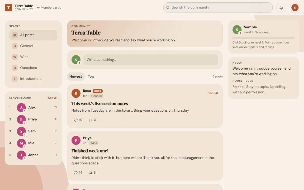 The community for Terra Table